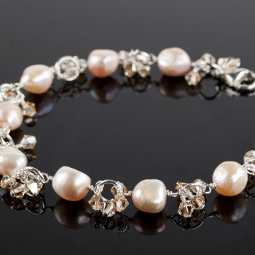 Charmed Life - Pink Pearl Charm Bracelet